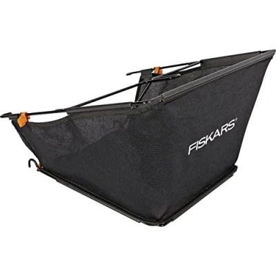 Imagen de Fiskars Cesta para cortacésped StaySharp Max, Capacidad: 18 litros, Negro/Naranja, 1000592