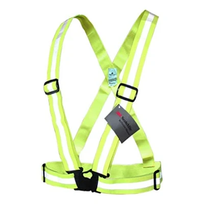 Imagen de Salzmann 3M Chaleco Reflectante con Correas Ajustables para niños de Alta Visibilidad Ciclismo y Correr Hecho Scotchlite
