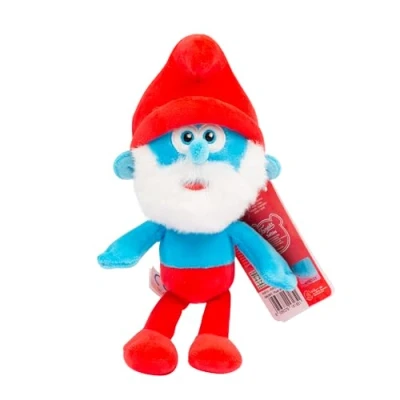 Imagen de Famosa Softies Peluche de Papa Pitufo la clásica pelicula Los Pitufos, Mide 20cm, con Detalles, para Regalar a niños y niñas Cualquier Edad, (PUF15100)