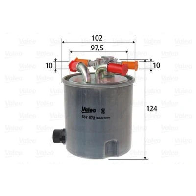 Imagen de VALEO 587572 Filtro Combustible de tubería 10 DACIA: Logan I Berlina, Sandero I, MCV, SUZUKI: Jimny SUV