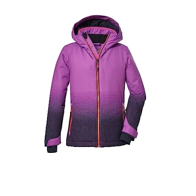 Imagen de killtec niñas Chaqueta de esquí impermeable/chaqueta funcional con capucha y paranieves KSW 183 GRLS SKI JCKT, neon pure orchid, 116, 39905 000
