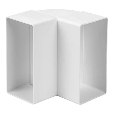 Imagen de 110x55mm Codo Vertical 90 Conector para Tubo Rectangular PVC