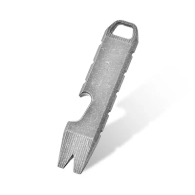 Imagen de barra de palanca EDC titanio, mini multiherramienta con llave abrebotellas para accesorios camping al aire libre