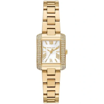 Imagen de Michael Kors Reloj Emery para Mujer, Movimiento de Cuarzo a Tres Agujas con Correa Acero Inoxidable, 22 mm, Tono Dorado