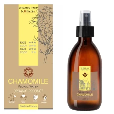 Imagen de Agua de Manzanilla BIO Tonico Facial Hidratante, Hidrolato Calmante la Piel Sensible, Bebe, Afeitado, Depilacion. Camomila Cuidado y del Cabello 250 ml