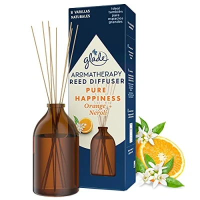 Imagen de Glade Aromatherapy Varillas Fragancia Pure Happines, Líquido Con Aceites Esenciales, color Incoloro, 80 ml