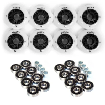 Imagen de Switch Boards Roller Blade Ruedas 80 mm 85A con rodamientos ABEC 9 Inline Skate