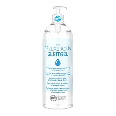 Imagen de EIS Deluxe Aqua Lubricant Lubricante para el coito anal y sexo a base de agua mujeres hombres Ideal juguetes sexuales preservativos Transparente 1L