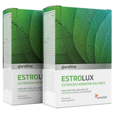 Imagen de Estrogenos Femeninos Yodo, Chlorella, Vitamina B6, Romero, Melisa Menopausia 120 Cápsulas para 60 Días Producto Natural que Equilibra los Niveles de Estrógenos Estrolux Sensilab
