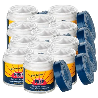 Imagen de PREP Crema dermoprotectora multifunción para piel irritada y enrojecida contra picaduras de insectos, cansancio los pies enrojecimiento del sol, alivio afeitado, 12 botes 75 ml