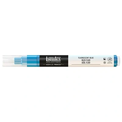 Imagen de Liquitex Rotulador de Pintura acrílica, Punta Fina, Azul Fluorescente, 2 mm
