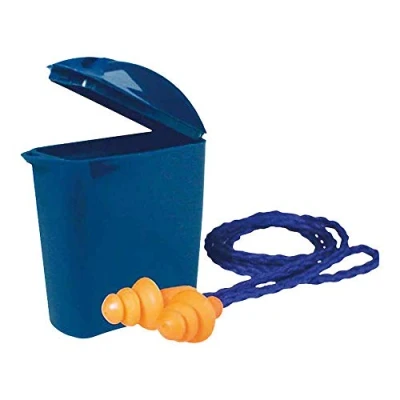 Imagen de 3M E A R Rsoft Tapones desechables de metal detectable especiales para alimentación con cordón 36 dB (200 pares/caja), 2000 Par, ES 01 011A