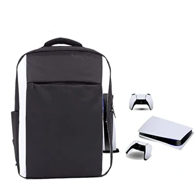 Imagen de Mochila de Almacenamiento Portátil Consola Juegos Bolsa Viaje Multifunción PS5 Estuche Transporte a Prueba Golpes para PS5, Controlador