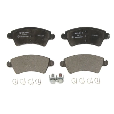 Imagen de DELPHI LP1846 Juego de pastillas freno no preparado para indicador desgaste Chapa antichirridos con accesorios PEUGEOT: 206 Hatchback
