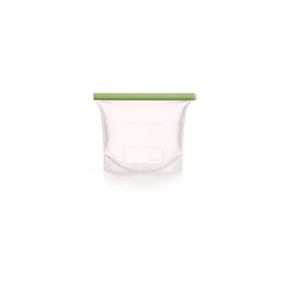 Imagen de Lékué Bolsa reutilizable silicona platino para conservar alimentos, Silicone bag Verde, 1000 ml