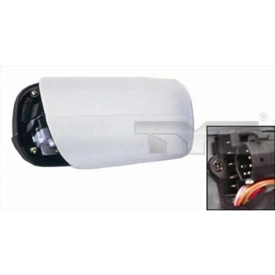 Imagen de Espejo retrovisor Tyc 321 0009 derecha imprimado asférico, tintado en azul, calefactable, abatible eléctricamente, con memoria, para ajuste elect. esp