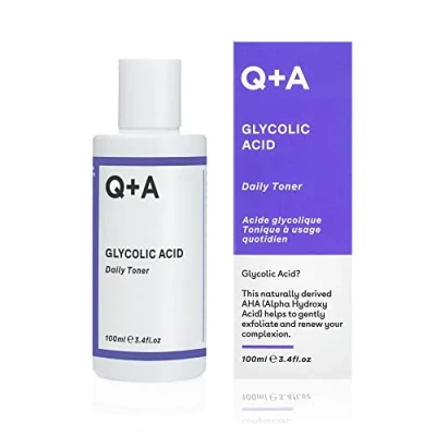 Imagen de Q+A Tónico diario de ácido glicólico, mezcla ingredientes súper hidratantes e iluminadores para una piel suave y sedosa. 100 ml