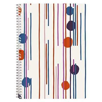 Imagen de Clairefontaine ES 115789C Cuaderno de espiral con patrones geométricos A4 21x29,7 cm 100 páginas Cuadrados pequeños 90g Colección Punchy Line 4 imágenes, entrega aleatoria
