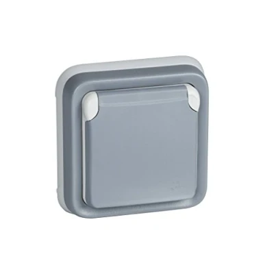 Imagen de Legrand, 191512 Plexo Enchufe de pared, estanco empotrar la gama, exterior, resistente al agua (IP55), color gris