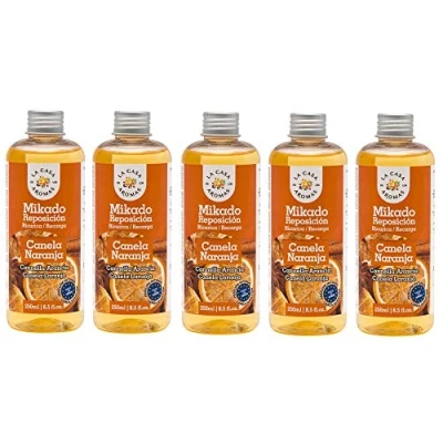 Imagen de La Casa de los Aromas Mikado Reposicion 250 Ml Sin Varillas (Canela Naranja, 5)
