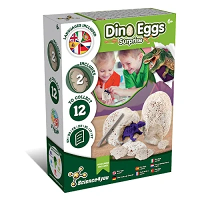Imagen de Science4you Starter Kit Dino Eggs, Juguete Educativo Dinos, Huevos de Dinosaurios para Niños +8 Años (80002681)