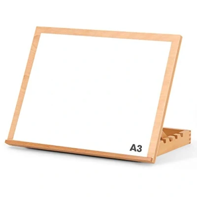 Imagen de Create Lee A3 Caballete de mesa y estación trabajo para manualidades, ajustable, hecho madera haya maciza dibujar, pintar, dibujar o exhibir