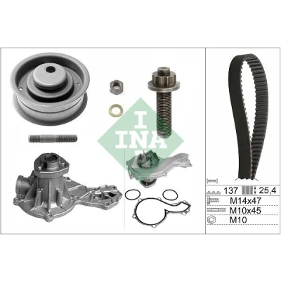 Imagen de INA 530 0003 30 bomba de agua + Kit Distribucion con VOLKSWAGEN: GOLF 3, Transporter 4 Bus, 4, SEAT: Ibiza 2, TOLEDO 1