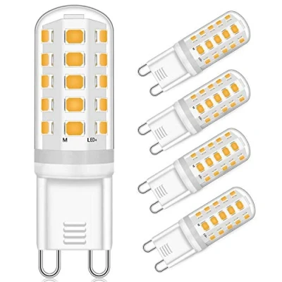Imagen de YUIIP Bombilla LED G9 Regulable 5W, Equivalente a 33W 50W Halógena, Luz Cálida 2700K, 400LM, Casquillo G9, 220 240V, Pack de 4