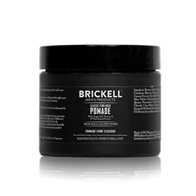 Imagen de Brickell Men&#039;s Firm Hold Pomade para Hombres, Natural y Orgánico con Fijación Fuerte Acabado de Alto Brillo, 59 ml, Perfumado