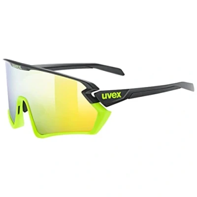 Imagen de uvex sportstyle 231 2.0, gafas deportivas unisex, antivaho, comodidad sin presión y sujeción perfecta, black yellow matt/yellow, one size