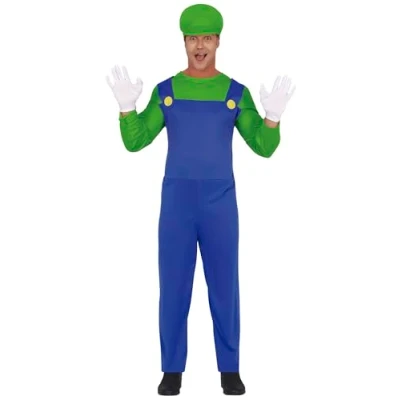 Imagen de FIESTAS GUIRCA Disfraz de Maquinista Gorro Verde y Mono Fontanero para Hombre Adulto Talla M 48 50