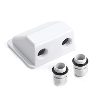 Imagen de enjoy solar Pasacables ABS 2 pliegues Alerón retenedor módulo en color blanco, ideal para autocaravanas Caravanas Barco
