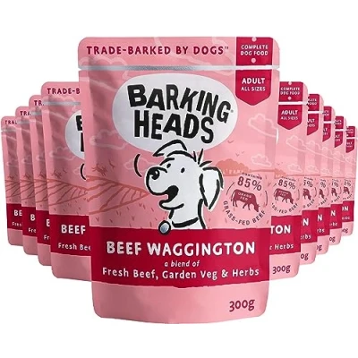 Imagen de Barking Heads Beef Waggington 300 g x 10 (el embalaje puede variar)