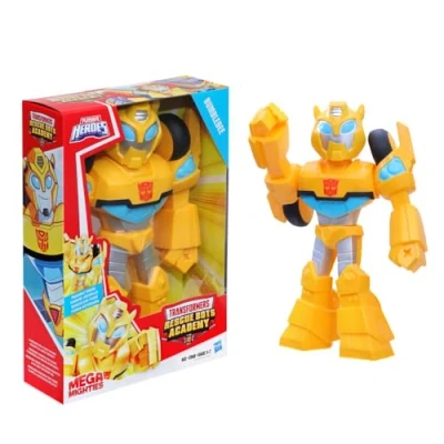 Imagen de Playskool Heroes Transformers Rescue Bots Academy Mega Mighties Bumblebee Figura de acción coleccionable robot 10 pulgadas, juguetes para niños a partir 3 años
