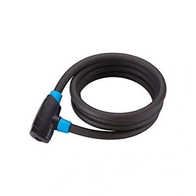 Imagen de BBB Cycling Candado antirrobo de bicicleta en espiral con llave y cubierta protección externa tanto para carretera, MTB o urbana. Color Negro. 12mmx150 cm Modelo PowerSafe BBL 31