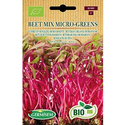 Imagen de Germisem Orgánica Beet Mix Micro Greens Semillas de Nabo Rojo 10 g