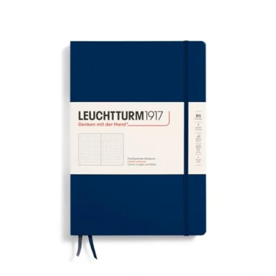 Imagen de LEUCHTTURM1917 366178 Libreta Composition (B5) 178 x 254 mm, Tapa Dura, 219 páginas numeradas, Azúl Marino, Puntos