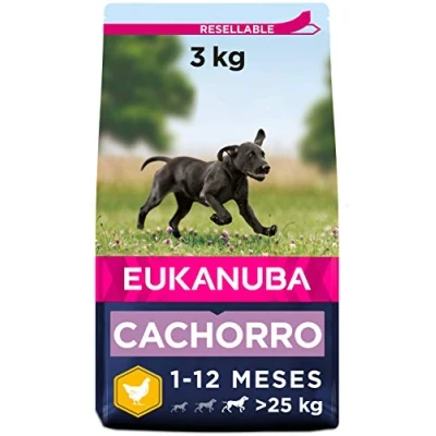 Imagen de Eukanuba Alimento seco para cachorros de raza grande, rico en pollo fresco 3 kg