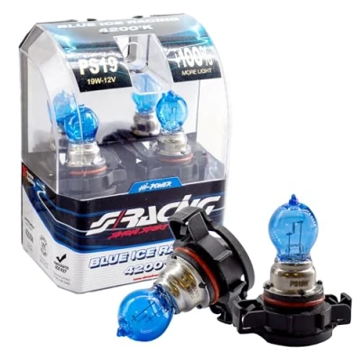 Imagen de Simoni Racing Set lamparas Halógeno &#039;Blue Ice Racing&#039; H16 (PS19W) (4200K) 12V/19W, de 2 piezas ECE R37
