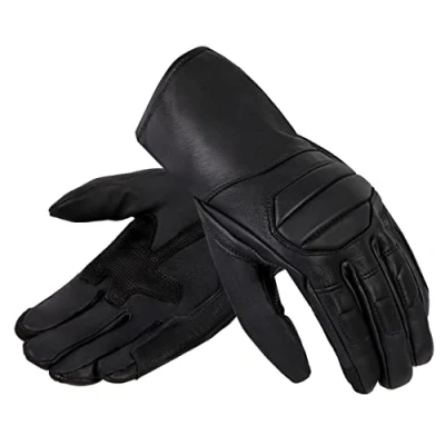 Imagen de OZONE Moto Rookie II Guantes de Hombre Piel Cabra Inserciones Espuma Construcción anatómica Almohadillas compatibles con Pantalla táctil