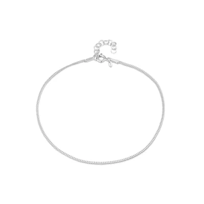 Imagen de Amberta Tobillera en Plata de Ley 925 para Mujer: Barbada