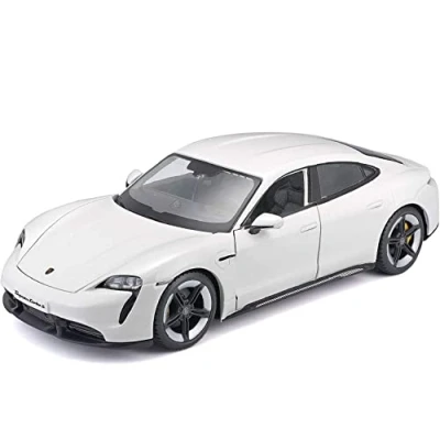 Imagen de Bburago Porsche Taycan Turbo S en Escala 1/24 Color Blanco, B18 21098 (12127)