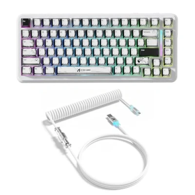 Imagen de ATTACK SHARK X82PRO HE Teclado Magnético Inalámbrico 75% con Gatillo Rápido, Gaming Cable 8K, Switches Hall Effect Activación Ajustable, QWERTY, C01 Enrollado RGB Comic