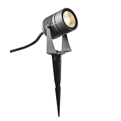Imagen de SLV luminaria de estaca LED SPIKE / lámpara exterior para iluminar el jardín, la terraza, las plantas, los caminos, estanque IP55 3000 K 6 W 400 lm antracita 40 grados