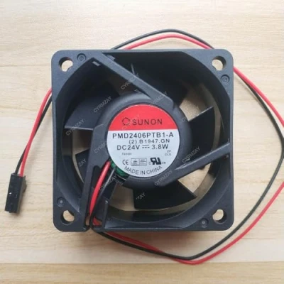 Imagen de CYRMZAY Ventilador Compatible para SUNON PMD2406PTB1 A 24V 3.8W 6CM 6025 2 Wire cooling