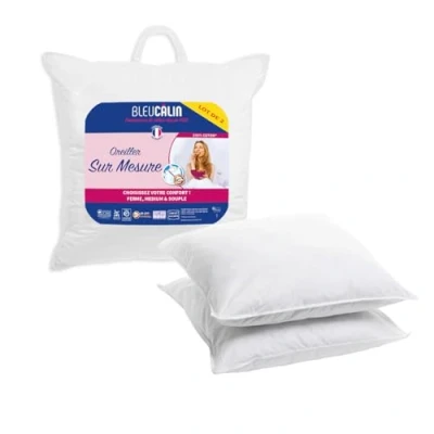 Imagen de Bleu Câlin Juego de 2 Almohadas, Ajustables, Blanco, 60x60 cm, OCRZ