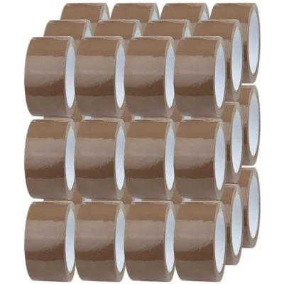 Imagen de Crimson Starfish 36 rollos de cinta embalaje marrón 48 mm x 66 m para embalar paquetes, cajas, franqueo, mudanzas Paquete adhesivo y transparente Moving