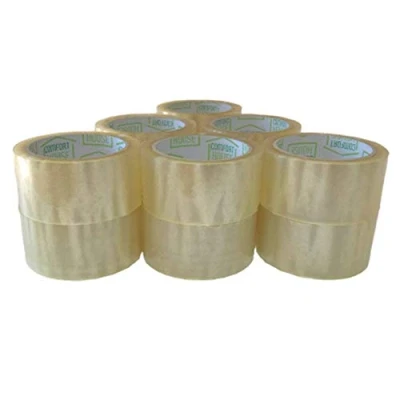 Imagen de COM FORT HOUSE Cinta Adhesiva Transparente para Embalar Perfecta Envíos y Mudanzas paquetes 48mm x 132m Pack de 12 unidades