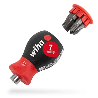 Imagen de WIHA 33736 Destornillador con cargador magnético 3801 01 Stubby 1/4&#039;&#039; Ref. 380101