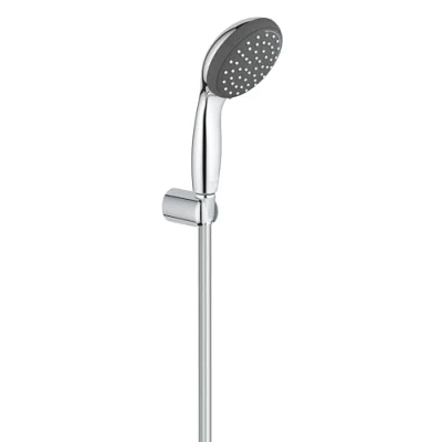 Imagen de GROHE Vitalio Go 100 Set de ducha (teleducha 10cm con 1 chorro, soportes pared metal, flexo 1,75 m, menor consumo agua, instalación QuickGlue), cromo, 26198002
